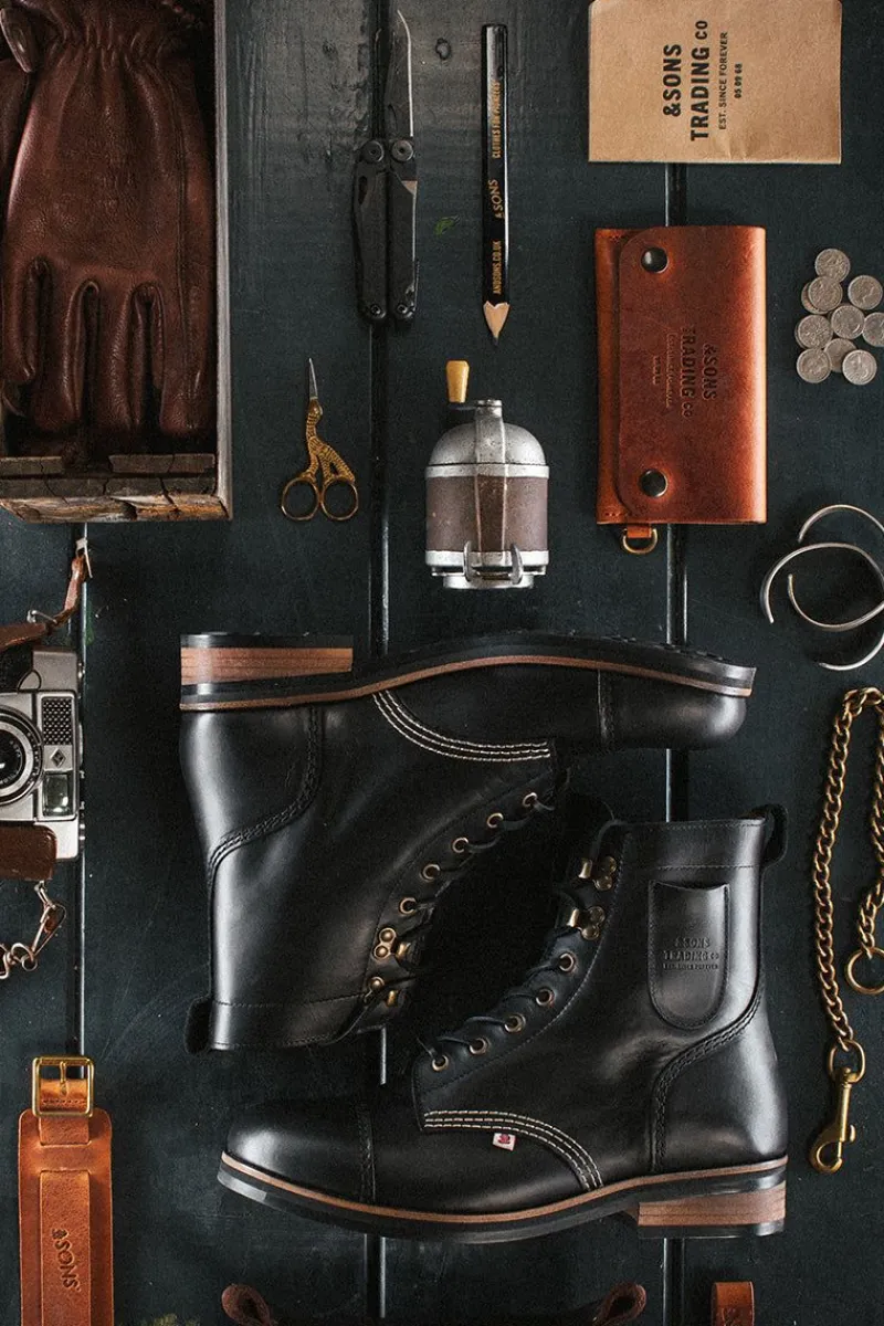 &SONS The Drover Boot Black Best Sale