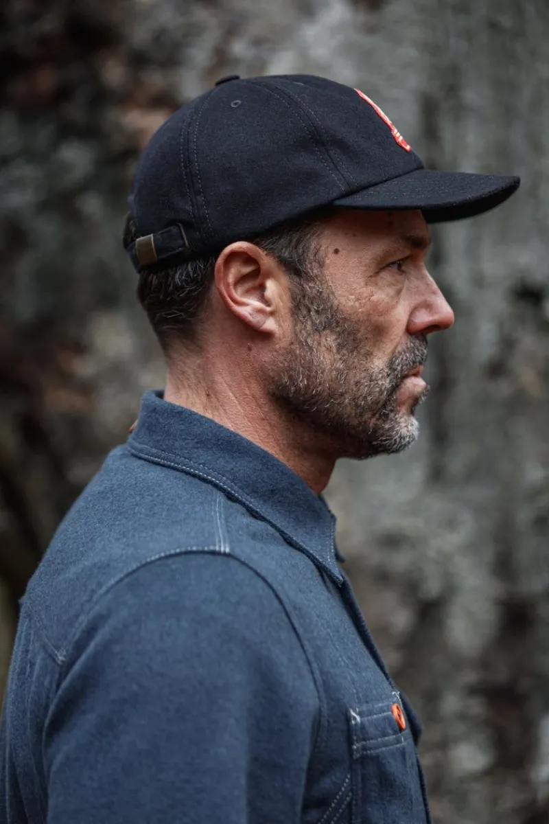 &SONS Woollen Snap Cap Navy Clearance