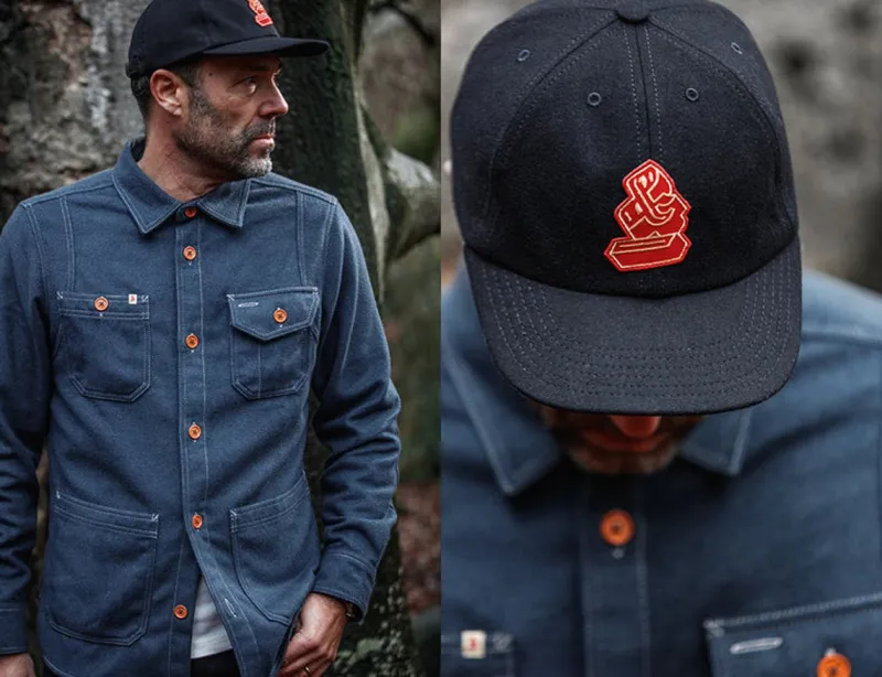 &SONS Woollen Snap Cap Navy Clearance