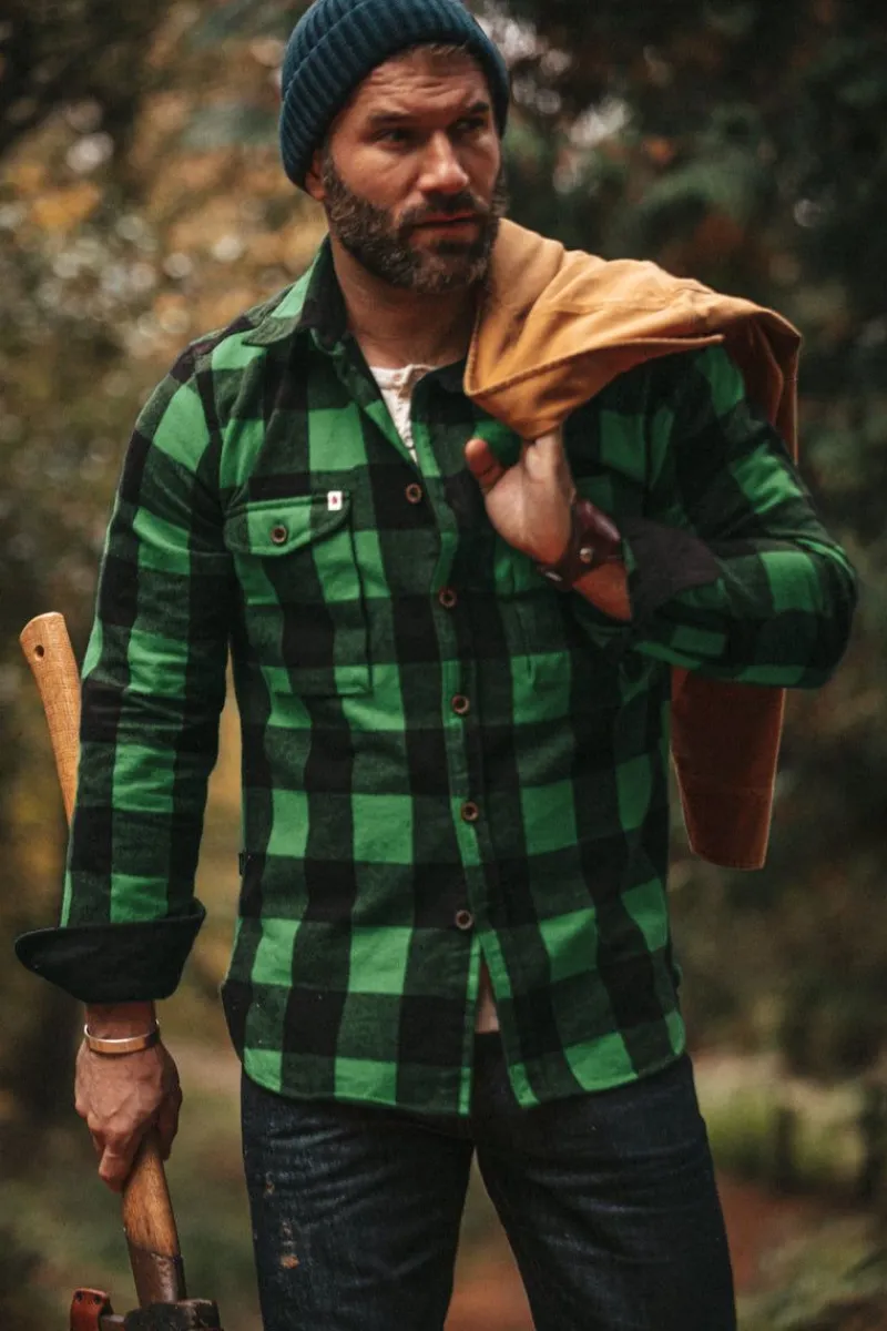 &SONS Yukon Flannel Field Shirt Green Online