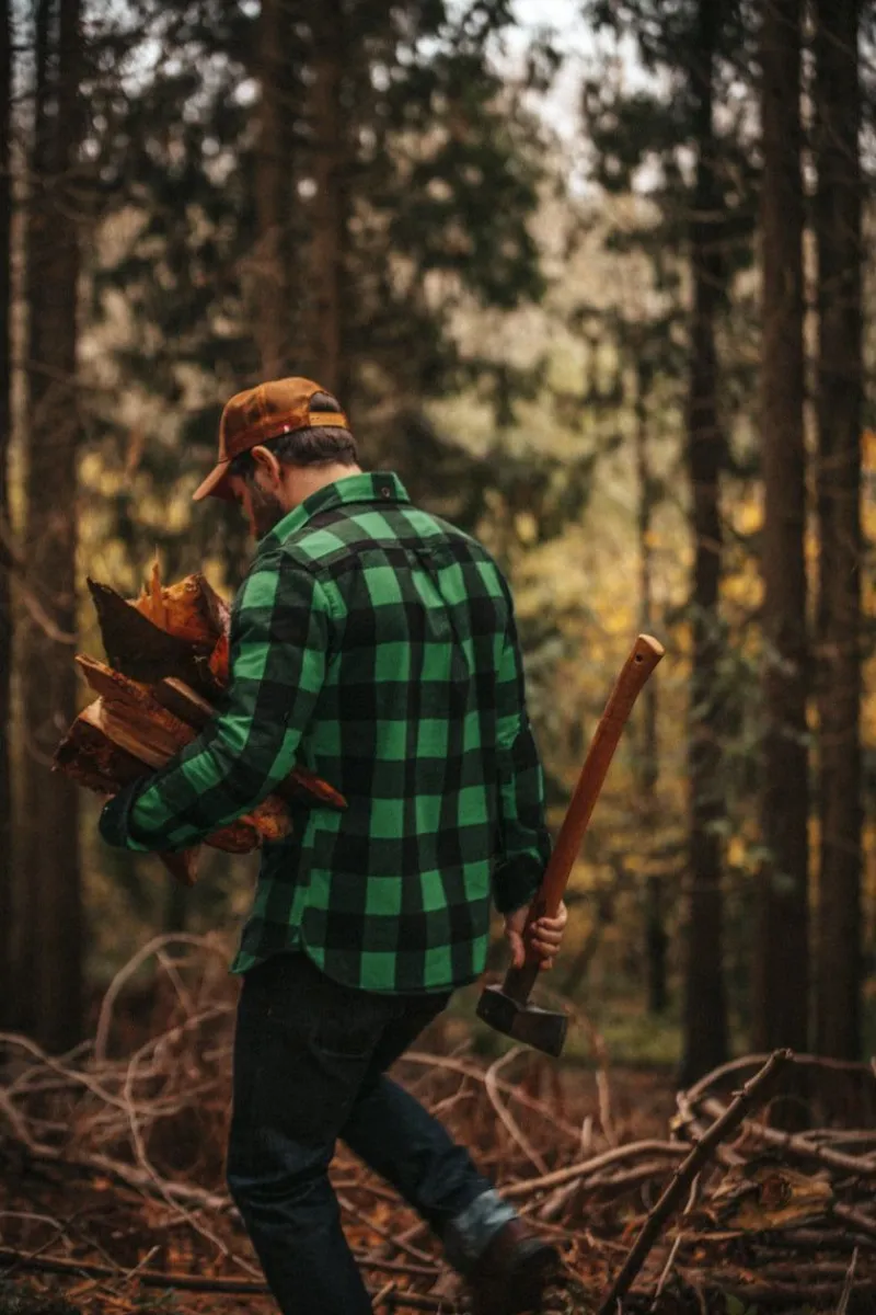 &SONS Yukon Flannel Field Shirt Green Online