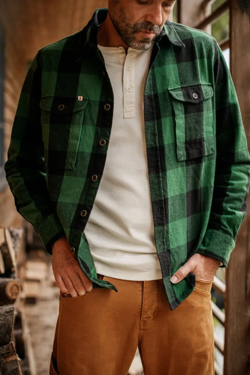 &SONS Yukon Flannel Field Shirt Green Online