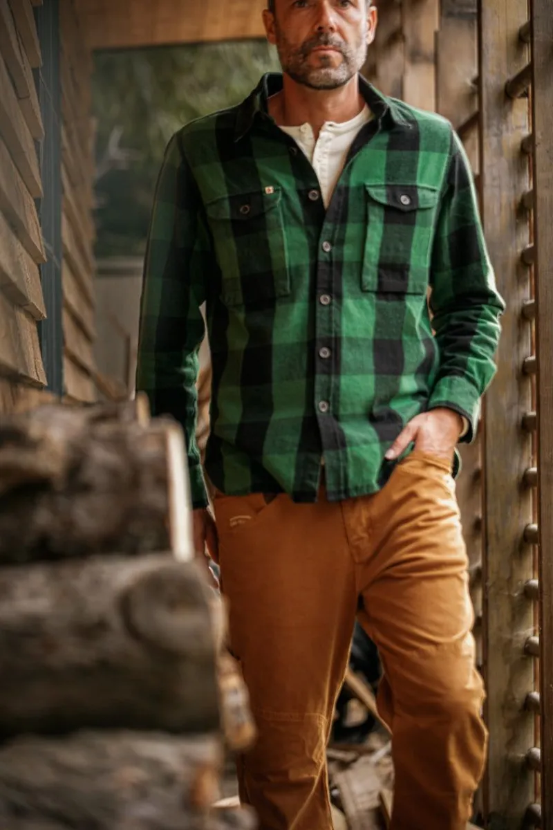 &SONS Yukon Flannel Field Shirt Green Online
