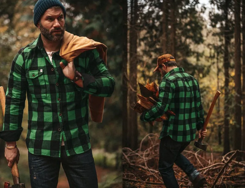 &SONS Yukon Flannel Field Shirt Green Online