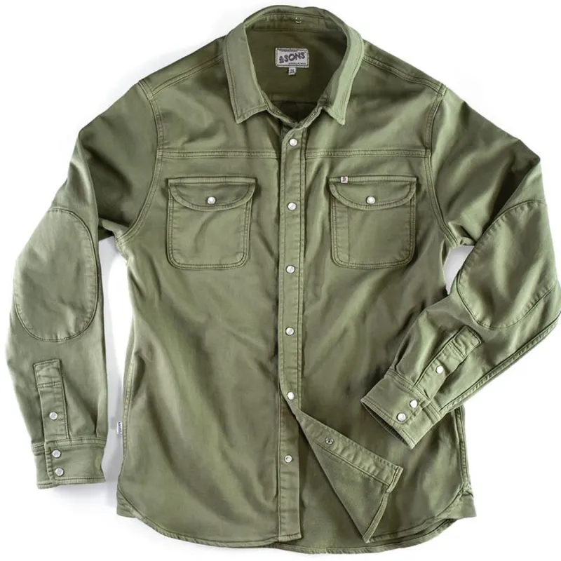 &SONS Sunday Shirt Army Green New