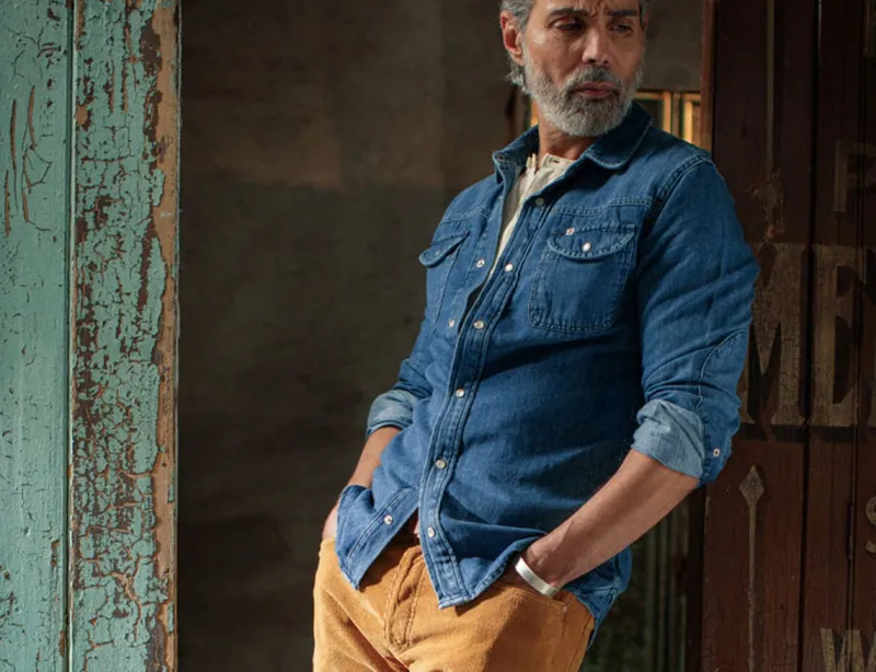 &SONS Sunday Shirt Light Denim Outlet