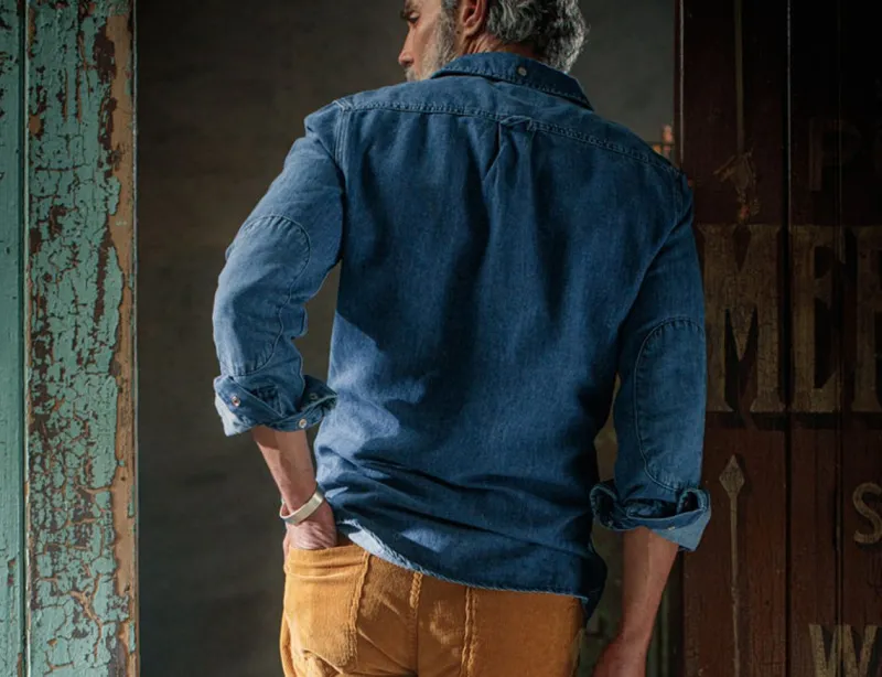 &SONS Sunday Shirt Light Denim Outlet