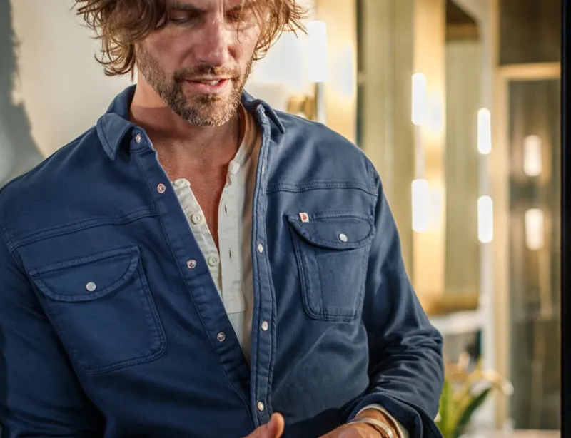 &SONS Sunday Shirt Utility Navy Hot