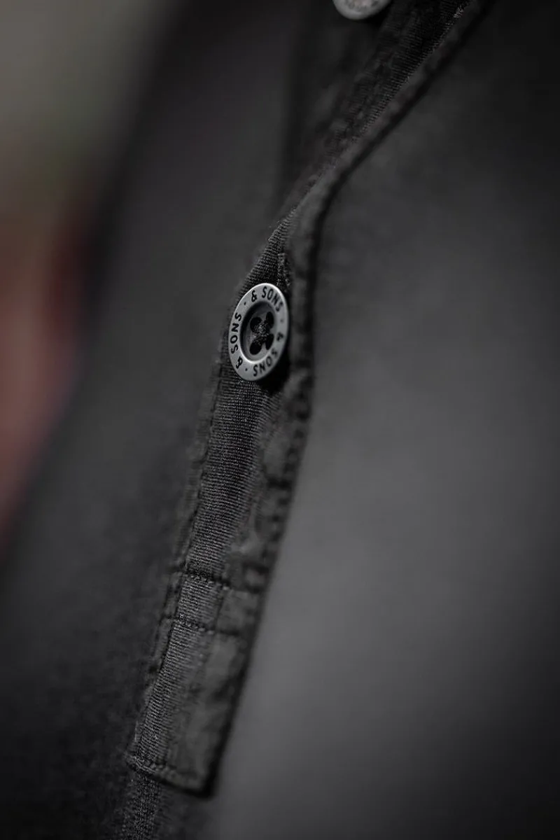 &SONS The New Elder Henley Shirt Black Hot