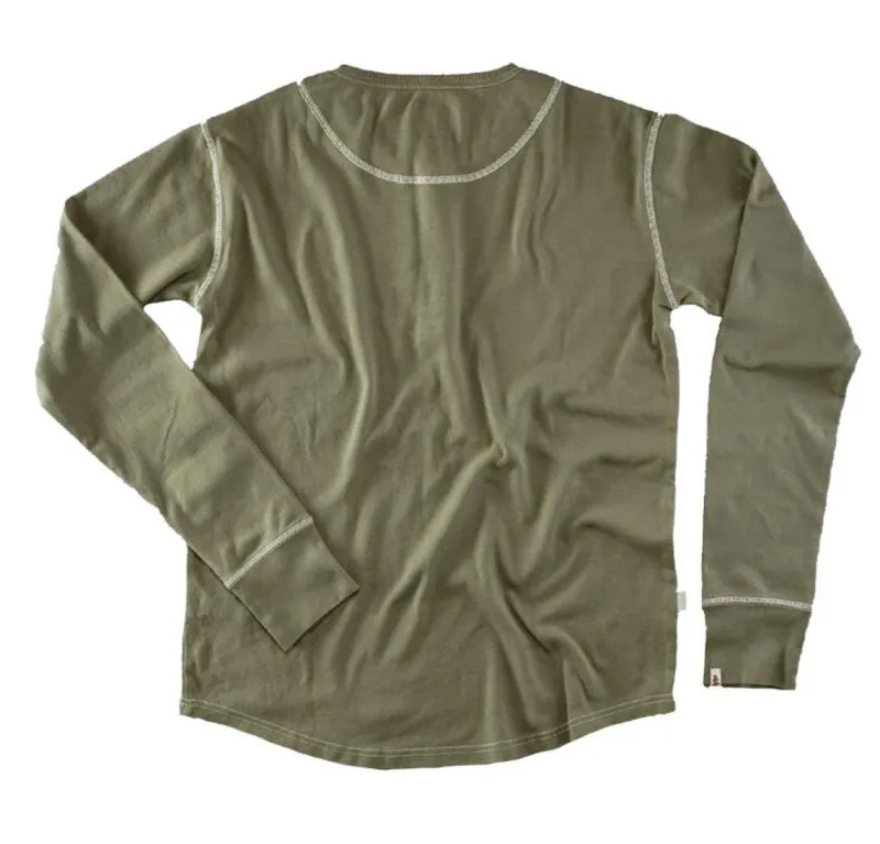 &SONS The New Elder Henley Shirt Army Green Sale