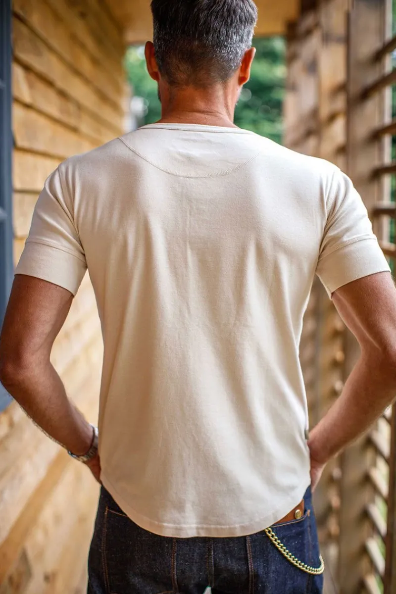 &SONS The New Elder Henley Short Sleeve Shirt Raw Cheap