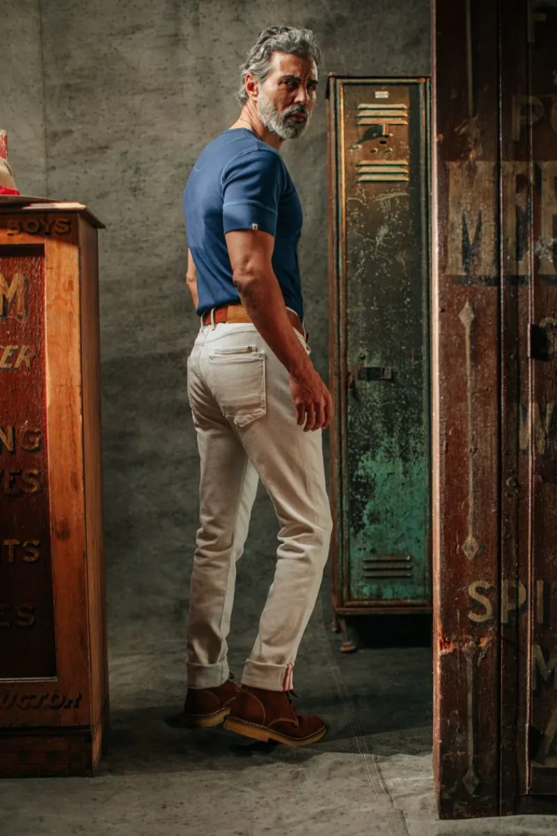 &SONS The New Elder Henley Short Sleeve Shirt Indigo Outlet