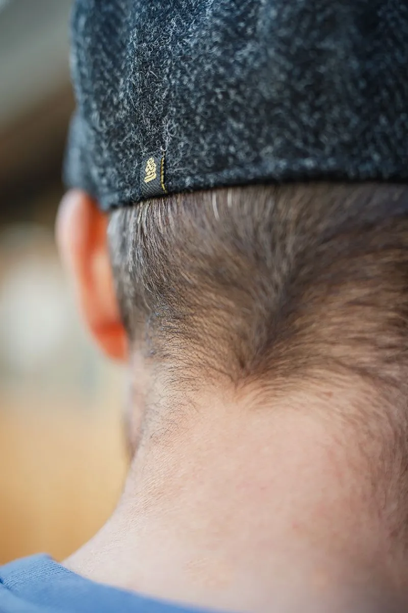 &SONS Thompson Baker Boy Hat- Black Herringbone Best