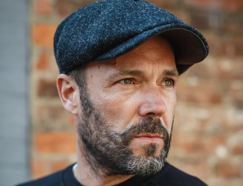 &SONS Thompson Baker Boy Hat- Black Herringbone Best