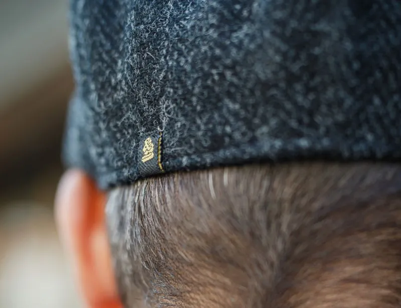 &SONS Thompson Baker Boy Hat- Black Herringbone Best