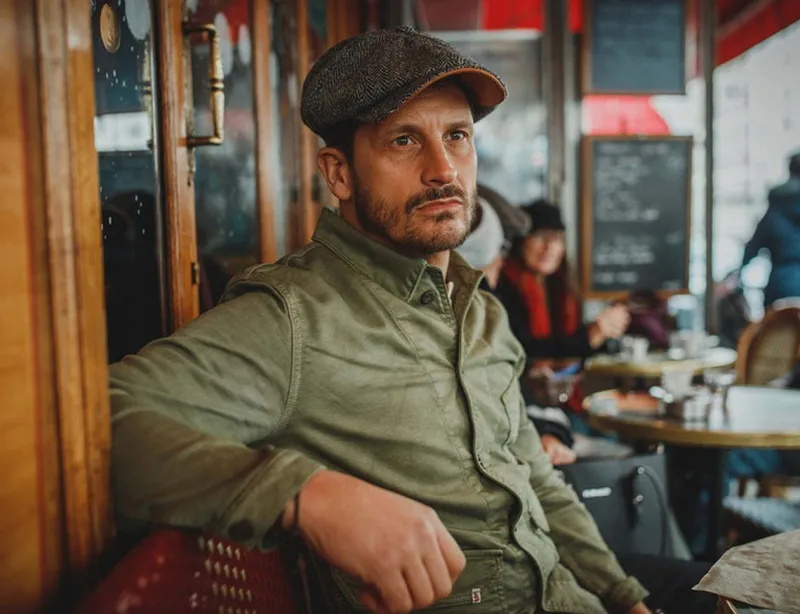 &SONS Thompson Baker Boy Hat- Grey Herringbone Clearance