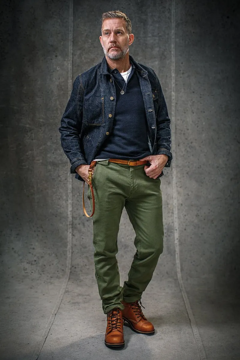 &SONS Virgil Chino Army Green Flash Sale