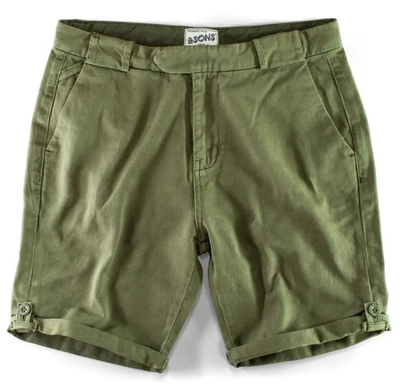 &SONS Virgil Chino Shorts Army Green Outlet