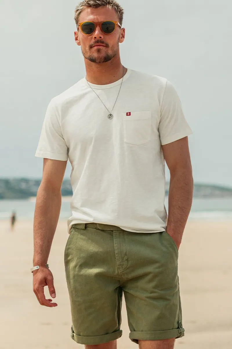 &SONS Virgil Chino Shorts Army Green Outlet