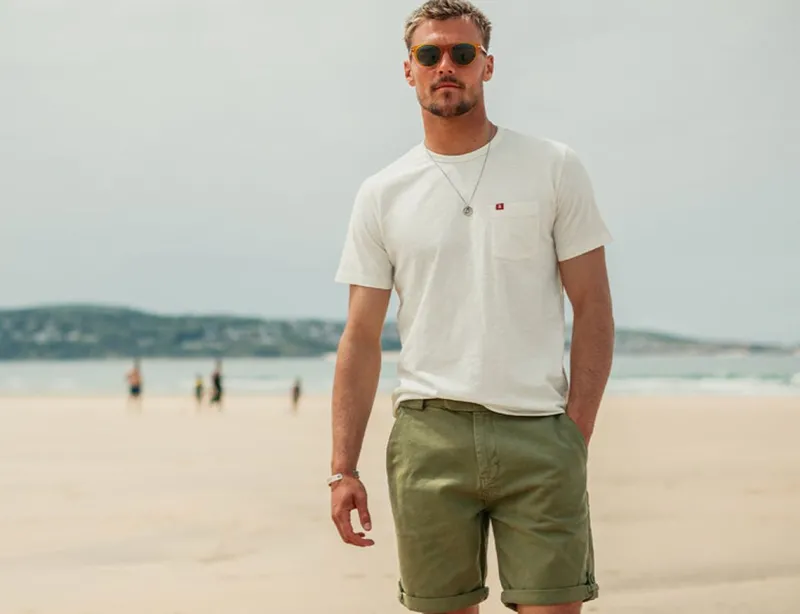 &SONS Virgil Chino Shorts Army Green Outlet