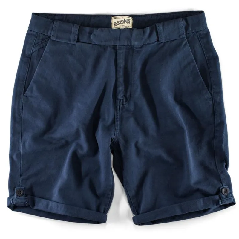 &SONS Virgil Chino Shorts Navy Cheap