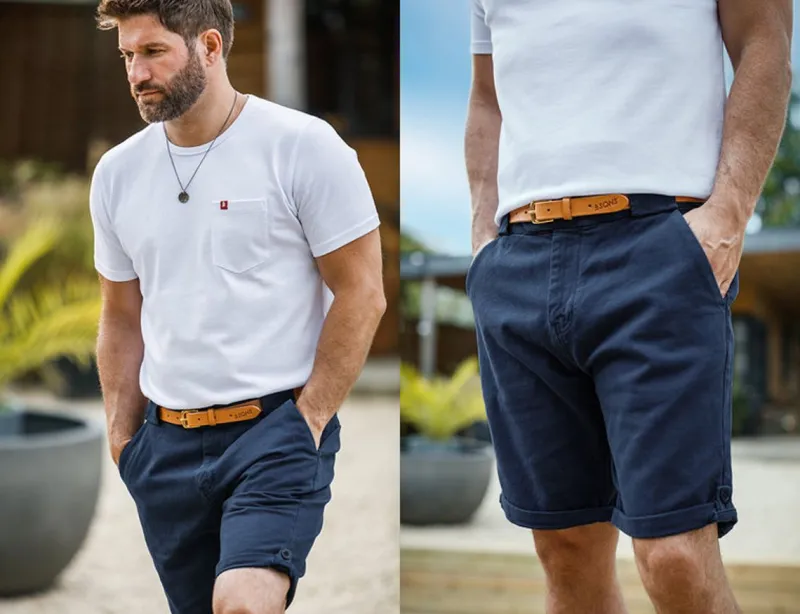 &SONS Virgil Chino Shorts Navy Cheap