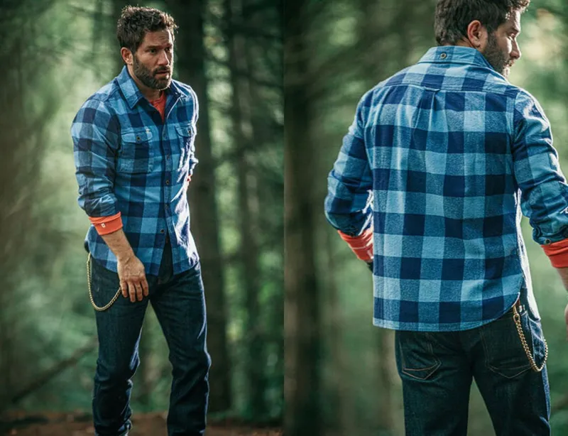 &SONS Yukon Flannel Field Shirt Blue Cheap