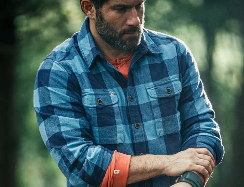 &SONS Yukon Flannel Field Shirt Blue Cheap
