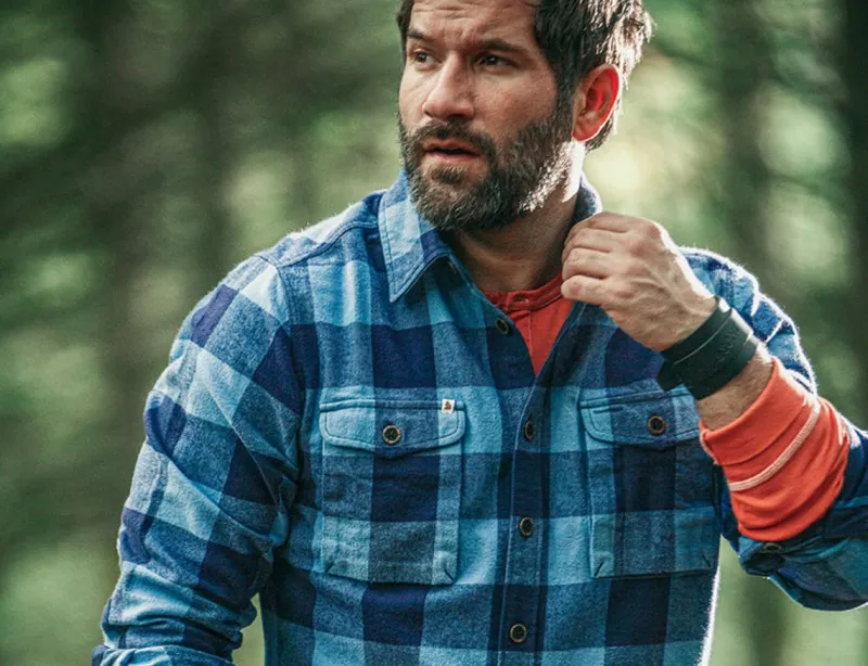 &SONS Yukon Flannel Field Shirt Blue Cheap